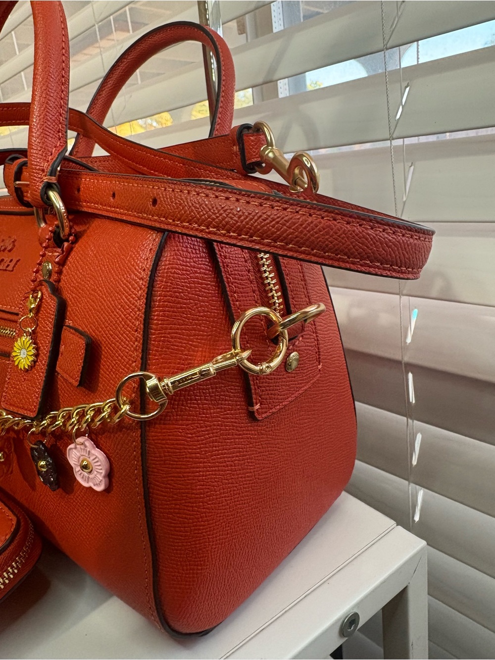 🧡Coach Orange-Red Rowan Satchel Bag Set🧡 - Picture 4 of 12